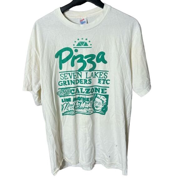 VTG Pizza Shop T Shirt USA Large - Picture 1 of 4